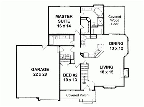 Great Concept 31 Small Two Bedroom One Story House Plans