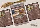 Restaurant A4 Two Side Menu PSD Template - 99Effects