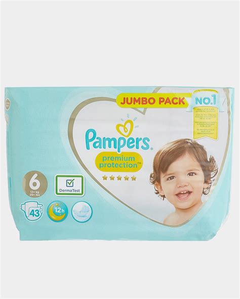 Dunnes Stores White Pampers Premium Protection Jumbo Size 6 43 Nappies