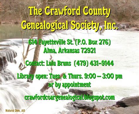Crawford County Ar Genealogical Society