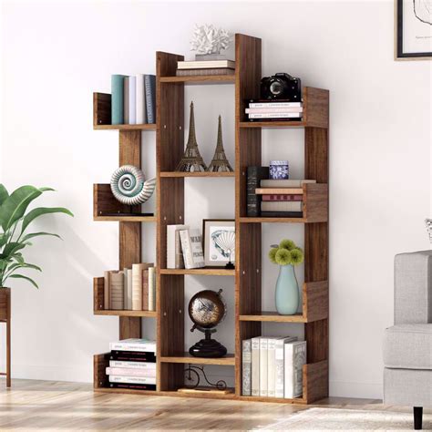 Tribesigns 18 Shelf Bookcase Modern Tree Bookshelf Book Rack Display