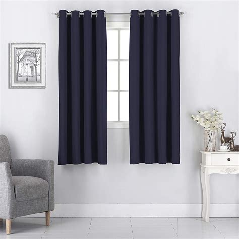 Navy Bedroom Curtains Blackout Insulated Grommet Room Darkening