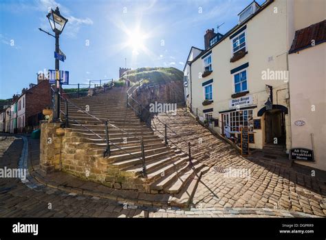 The 199 Steps In Whitby North Yorkshire Stock Photo Alamy