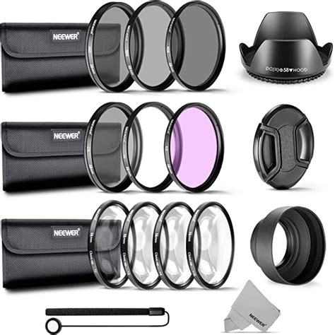 Neewer 58mm Complete Lens Filter And Accessory Kit 58mm