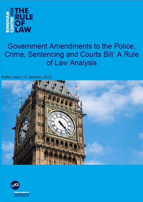 government amendments to the police crime sentencing and courts bill a rule of law analysis