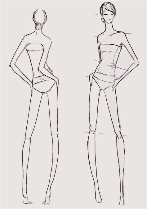 Fashion Templates Front And Back Coloring Pages