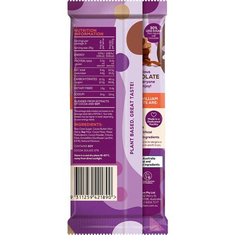 Sweet William Original Chocolate Dairy Free G Woolworths