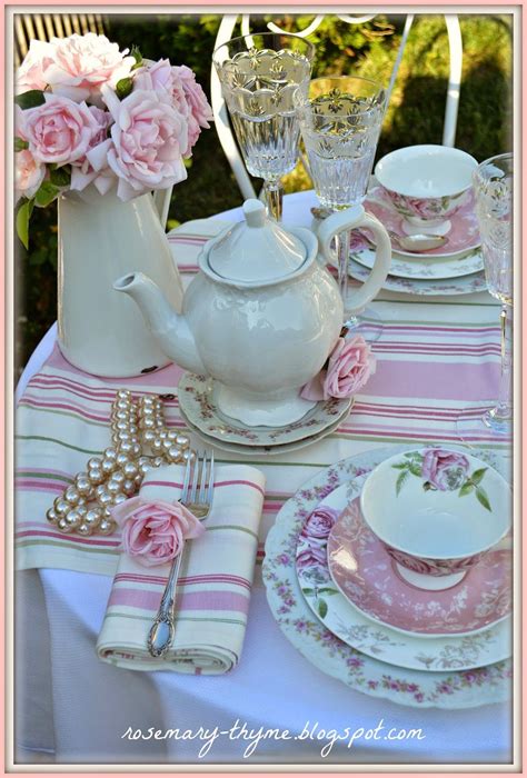 Rosemary and Thyme: Celebrating Roses Tea Party Table, High Tea Party