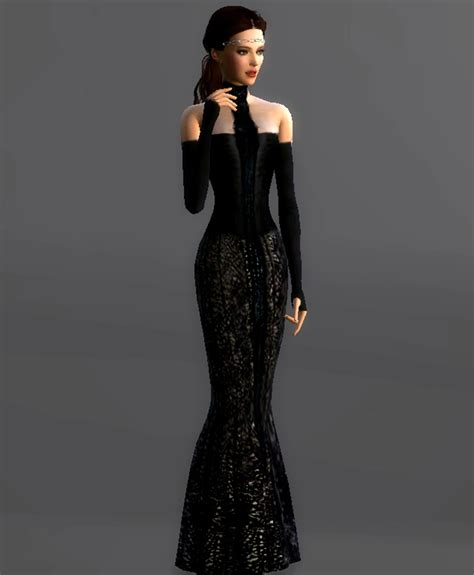 Fireside Corset Gown Basegame Re Texture Of The Dress She Wears While