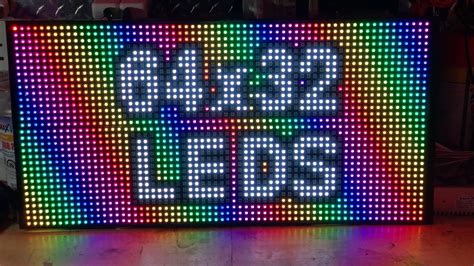 A 64x32 Matrix With 2048 Leds Driven At 72fps By A Single 800 Esp32
