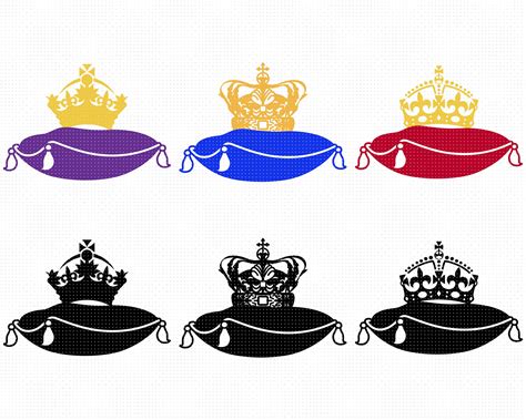Royal Crown On A Pillow Svg Royalty Clipart Kings Crown Png Queens