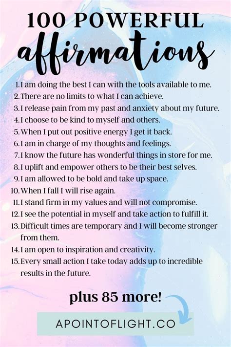 100 Powerful Affirmations For Women To Live By Affirmations Positive