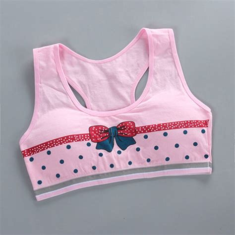 Fashion Girls Small Vest Sport Soft Training Lingerie Girls Bra Adolescent Teen Underwear Soft