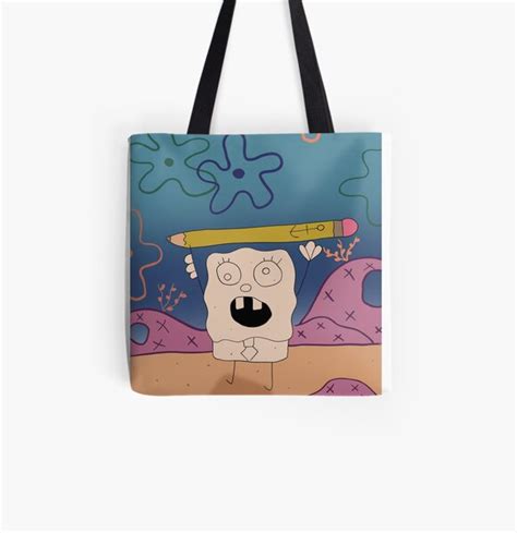 Spongebob Squarepants Pencil Meme Tote Bag For Sale By