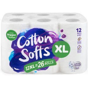 Cotton Softs Toilet Paper 12pk White Extra Long Reviews - Black Box