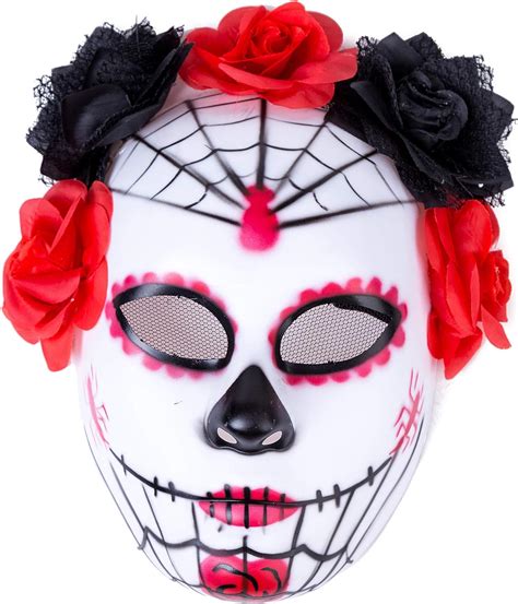 Womens Masquerade Mask Mexican Day Of The Dead Sugar Skull