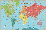 world map kids printable