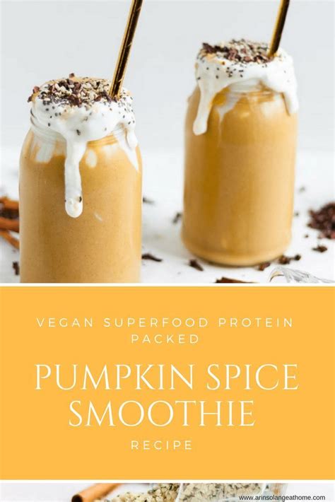 Vegan Pumpkin Spice Protein Superfood Smoothie Recipe