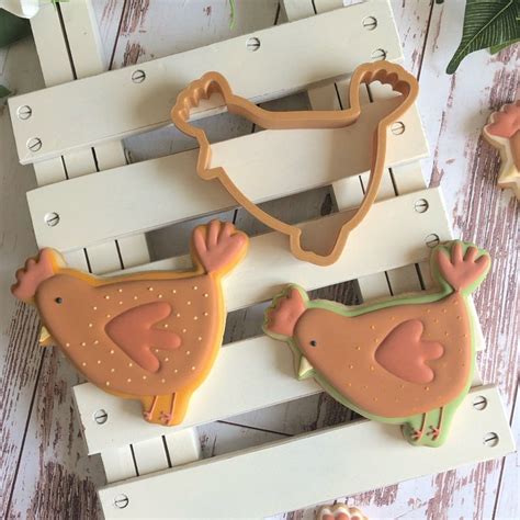 Bent Over Chicken Cookie Cutter Etsy Uk