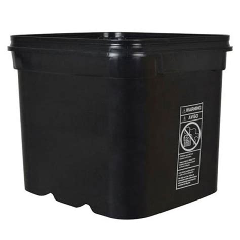 10 Black Square Bucket With Lid Png