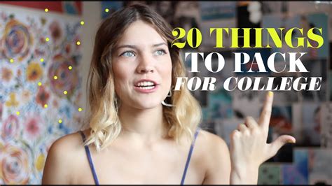20 Things You Need To Bring To College Youtube