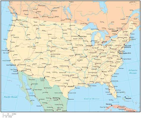 United States Map With Canada World Image