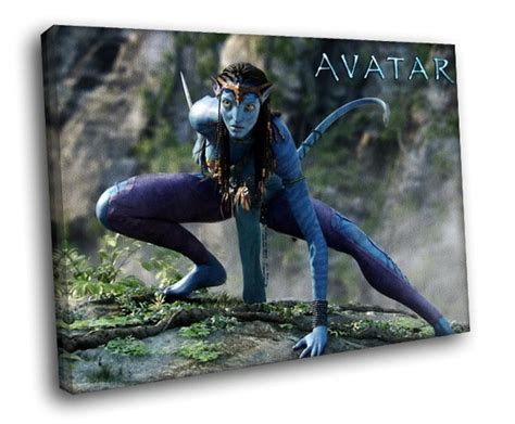 Zoe Saldana Neytiri Avatar Movie 30x20 Framed Canvas Art Print