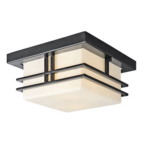 The lighting is soft and looks better if there is also a rectangle ceiling light. Kichler 49206BK Black (Painted) Modern Two Light Outdoor ...
