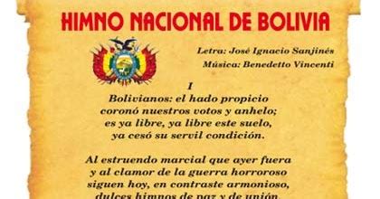 Himno Nacional De Bolivia Himnos Del Mundo