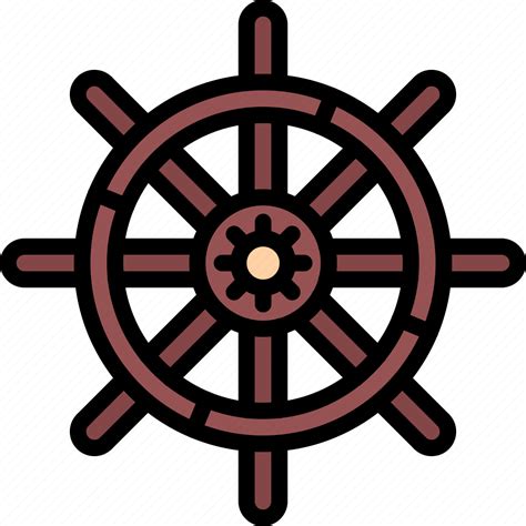 Bandit Pirate Pirates Sailing Ship Steering Wheel Icon Download