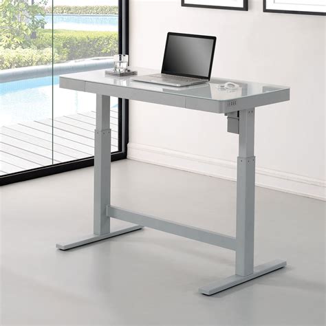 Tresanti Power Adjustable Height White Tech Desk Costco Uk