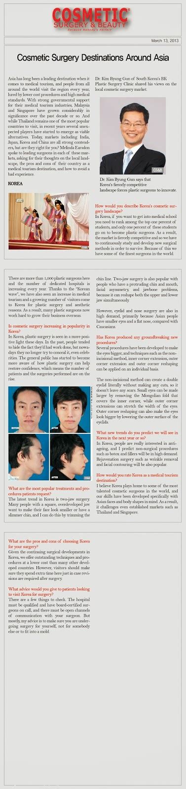 Bk Plastic Surgery Bk Plastic Surgery Dr Kim Byung Gun Shared His