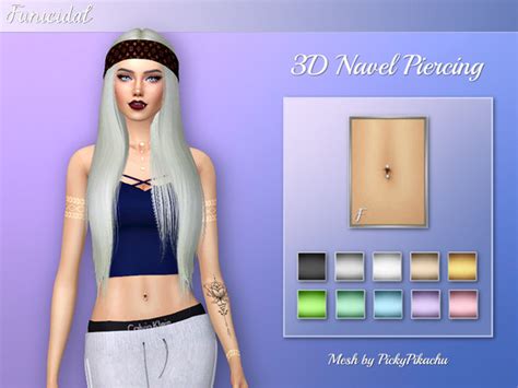 The Sims Resource 3d Navel Piercing