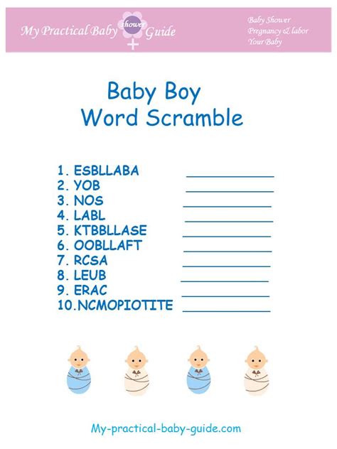 Baby Shower Games For Boys My Practical Baby Shower Guide Boy Baby