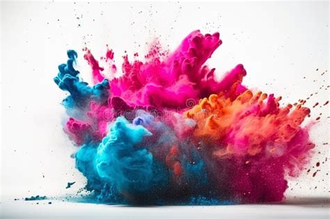 Rainbow Blast A Burst Of Creativity And Color Ai Generated Stock