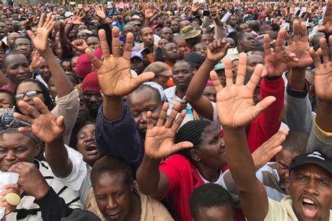 Robert Mugabe Thousands Take To Streets Of Harare In Protest Against Zimbabwe President