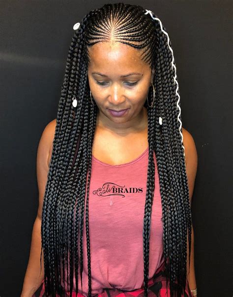 We love the way these women are wearing this african form of braiding. 60 Easy and Showy Protective Hairstyles for Natural Hair | Hair styles, Braid styles, Braided ...