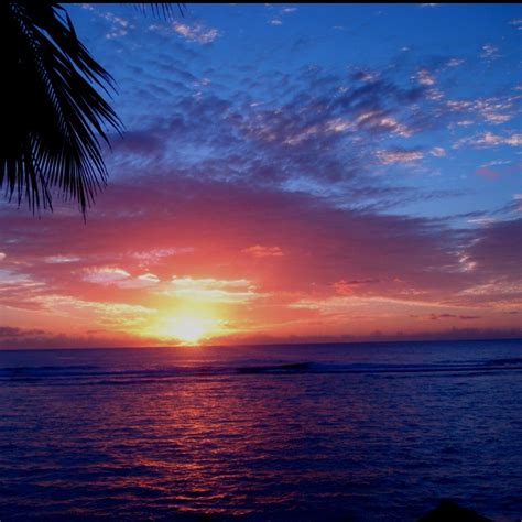 Sunset From Cook Islands Dream Vacations Sunset Scenery