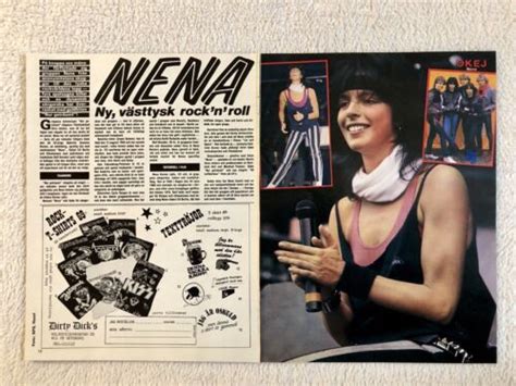 NENA Kerner Clipping Poster Swedish Magazine Okej Vintage Rare EBay