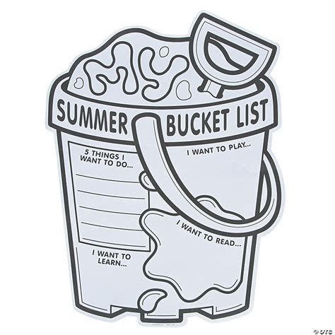 Color Your Own “my Summer Bucket List” Posters 30 Pc Oriental Trading