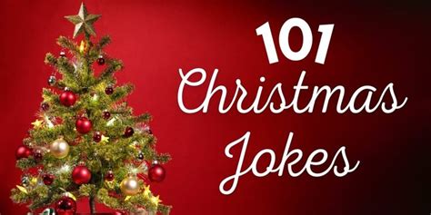 A Christmas Tree With Presents Under It And The Words 101 Christmas Jokes