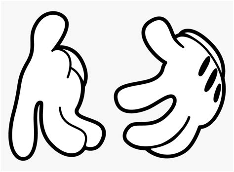 Mickey Mouse Glove Clipart White