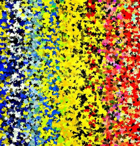 Digital Painting Chaotic Abstract Spatter Brush Paint In Colorful