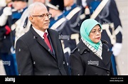 The President of Singapore, Halimah Yacob and her husband Mohamed ...
