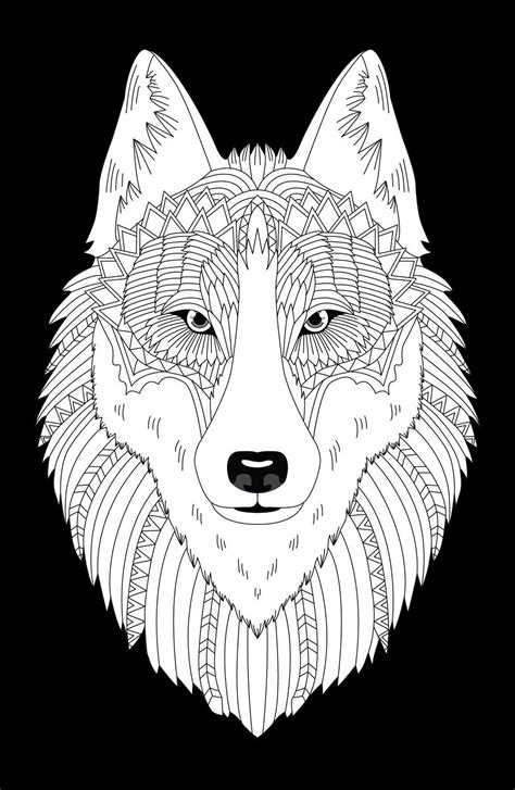 Wolf Animal Mandala Coloring Pages Wolves Coloring Pages For Adults