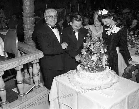 8x10 Print Mickey Rooney Ava Gardner Louis B Mayer Wedding 1942 Rare