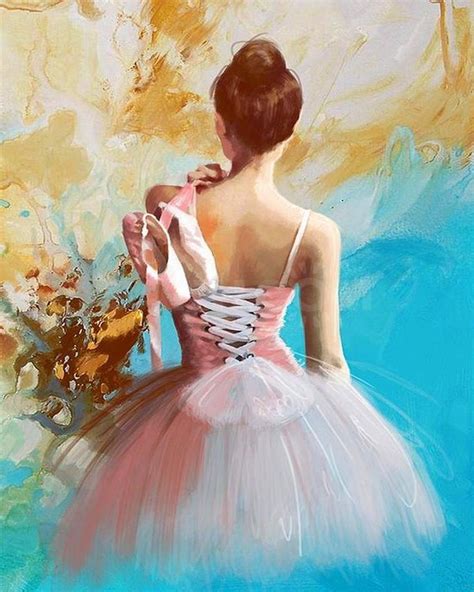 Dielay Diamond Painting Pakket Ballerina 50x40 Cm