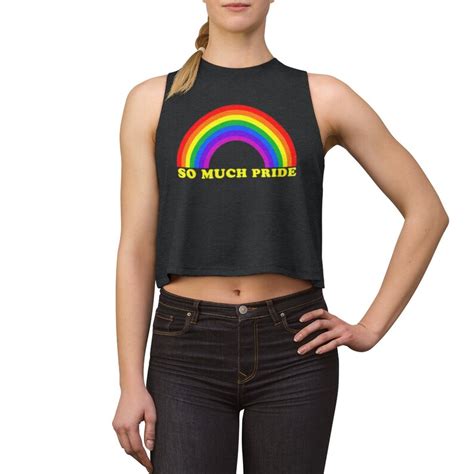 So Much Pride Women S Crop Top Gay Pride Shirt Etsy