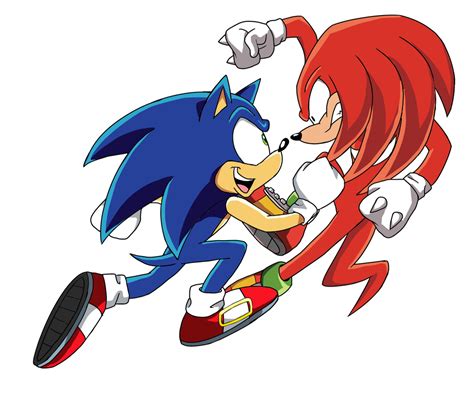 Sonic Vs Knuckles By Mvstanislavsky On