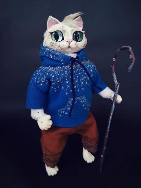 Jack Frost Ooak Posable Cat Doll By Fleurdelapin Cat Art Ooak Dolls